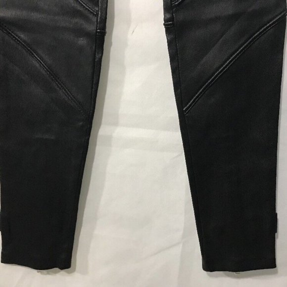 NWT $998 Diesel 'L-Elide' Leather Pants w/ Zipper-Detail in‎ Black [SZ 26 ] - Picture 6 of 13